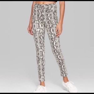 Wild Fable High Rise Snake Print Skinny Jeans